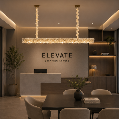 Crystal Chandelier, PRAGUE Imperio, 35W, 96cm, Cold/Warm/Neutral Light, Gold, Adjustable Height