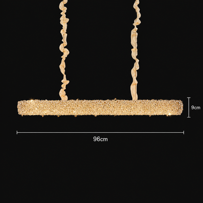 Crystal Chandelier, PRAGUE Imperio, 35W, 96cm, Cold/Warm/Neutral Light, Gold, Adjustable Height