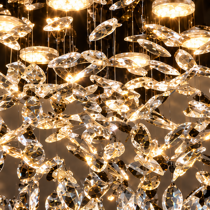 Crystal LED Chandelier LLC210/400CH Round, 22W, Cool/Warm/Neutral Light, Crystal, Shiny Chrome