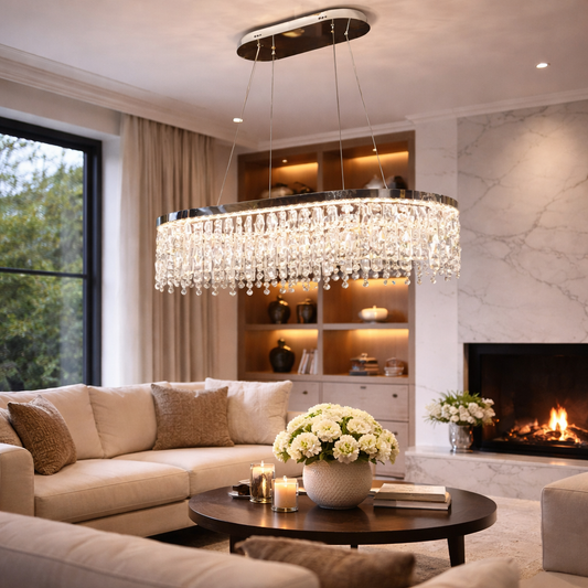 LED Chandelier with Remote Control, 114W, ROYALE Imperio, 70x33x120, Cold/Neutral/Warm Light, Dimmable, Silver, Crystal, Steel LED Chandeliers with Remote Control Default Title Alessandro Design