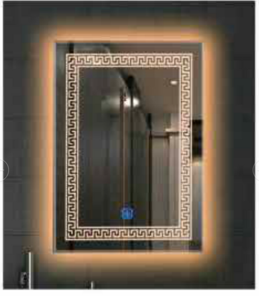 Mirror LED rectangular 80x60cm vorice touch system disabling