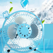 Mini Fan with USB Cable, Metal, Blue