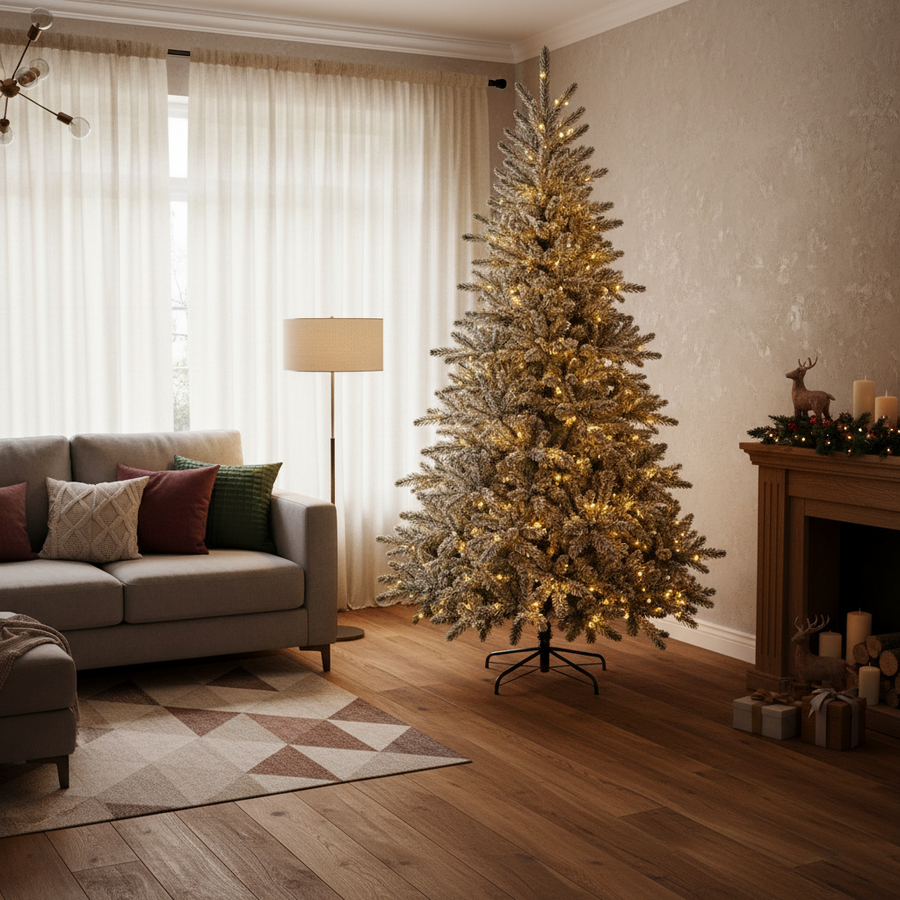 Decorațiune Brad Artificial, 180 cm, 861 vârfuri, Suport Metalic, Plastic, Verde
