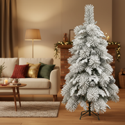 Decorațiune Brad Artificial, 180 cm, 550 vârfuri, Suport Metalic, Plastic, Verde