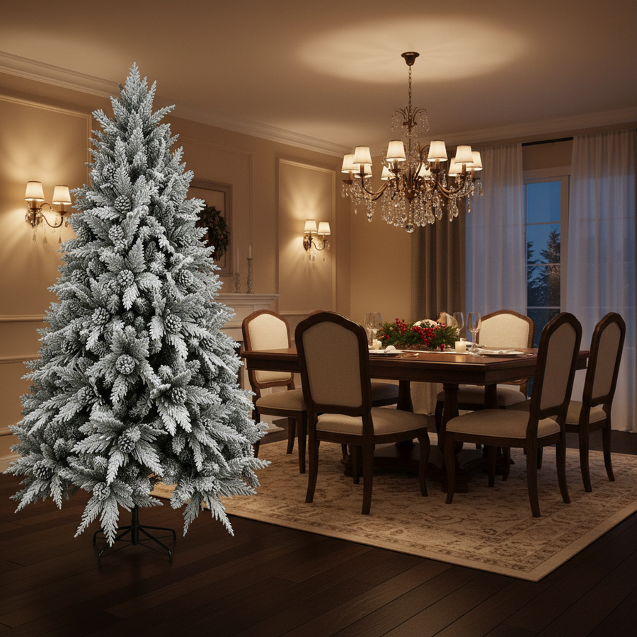 Decorațiune Brad Artificial GLEIS, 300 cm, 3000 vârfuri, Suport Metalic, Plastic, Verde