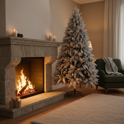 GLEIS Artificial Fir, 240 cm, 1770 tips, Metal Support, Green