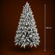 Decorațiune Brad Artificial GLEIS, 240 cm, 1770 vârfuri, Suport Metalic, Plastic, Verde