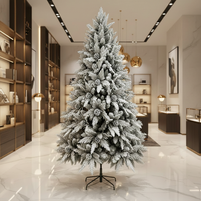 GLEIS Artificial Fir, 210 cm, 1200 tips, Metal Support, Green