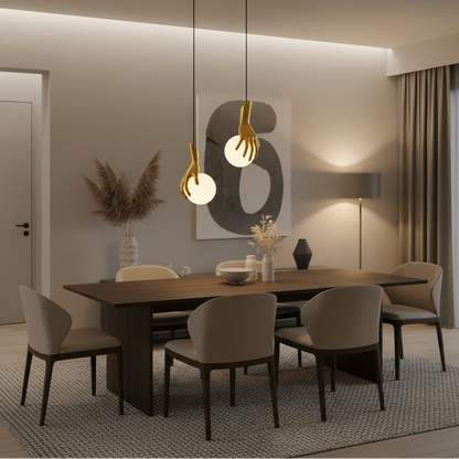 Aplica LED Decorativa MANOS, 13x120cm, 2xG9, Sticla si Resina, Auriu