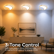 Marco LED Chandelier with Remote Control, 76W, Dimmable, Gold, Metal, Acrylic and Glass, 3000K/4000K/6000K