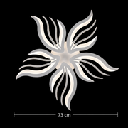 LED chandelier with remote control SAKURA 60W, 5 Petals, Cold/Warm/Neutral light, Dimmable, White