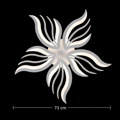 LED chandelier with remote control SAKURA 60W, 5 Petals, Cold/Warm/Neutral light, Dimmable, White