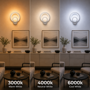 Urbanist LED Wall Lamp 19W Round Cold/Warm/Neutral Light Acrylic and White Metal