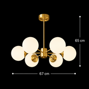 LOFT Manor Chandelier, 6x E27, White Gold, Metal