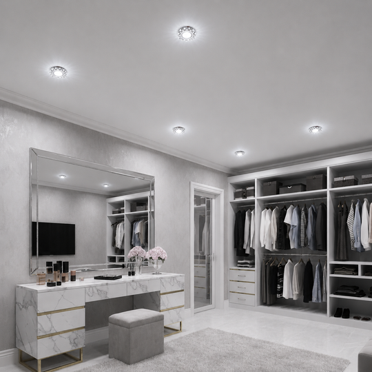 ORBITA LED Spot, 5W, Round, Cold Light + RGB, White, Resin and Glass LED Spot Default Title Alessandro Design