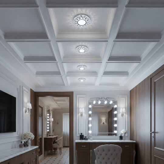 ORBITA LED Spot, 5W, Round, Cold Light + RGB, White, Resin and Glass LED Spot Default Title Alessandro Design