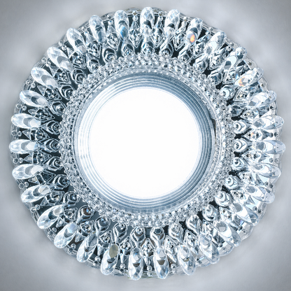 LED Spot ORBITA, 5W, Round, Cold Light + RGB, White, Resin and Glass
