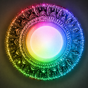 Spot LED ORBITA, 5W, Rotund, Lumina Rece + RGB, Alb, Rasina si Sticla