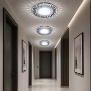 Spot LED ORBITA, 5W, Rotund, Lumina Rece + RGB, Alb, Rasina si Sticla