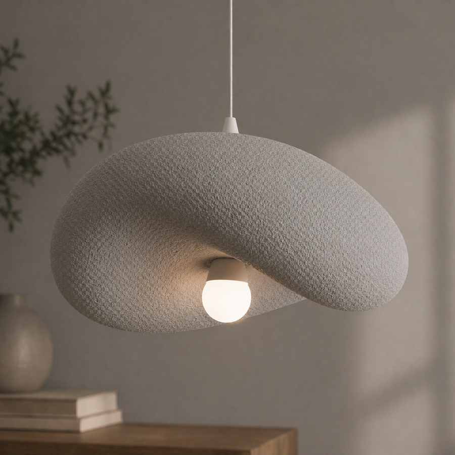 Lustra Moderna FOAMER Magno, 59 cm, Suspendata, 1 X E27, Gri, Metal si Spuma, Inaltime Reglabila Lustre Clasice Default Title Alessandro Design