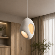 Lustra Moderna AERIS Nobile, 37 cm, Suspendata, 1 X E27, Alb, Metal si Spuma, Inaltime Reglabila