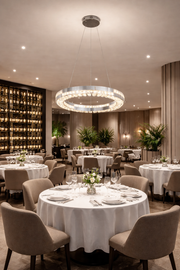 LED Chandelier with Remote Control, 60W, POLAR, Diameter 50 cm, Height 120 cm, Cold/Neutral/Warm Light, Dimmable, Silver, Crystal, Metal LED Chandelier with Remote Control Default Title Alessandro Design
