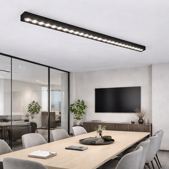 Linear LED Projector Grid Applied 30W, Neutral Light 4000k, 30 sources, 80 x 3.5 x 6.5 cm LED ceiling lights Default Title Alessandro Design