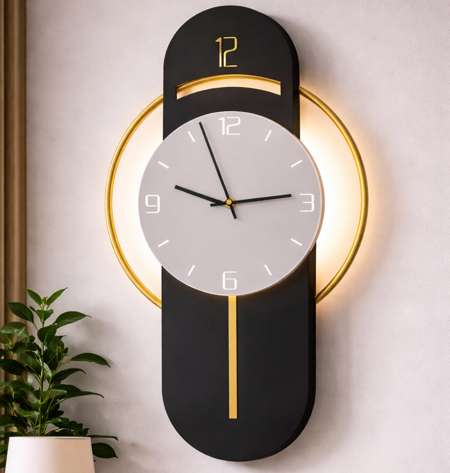 Decorative LED BIZZ wall lamp 58x36 cm Cold/Neutral/Warm Light Black Gold