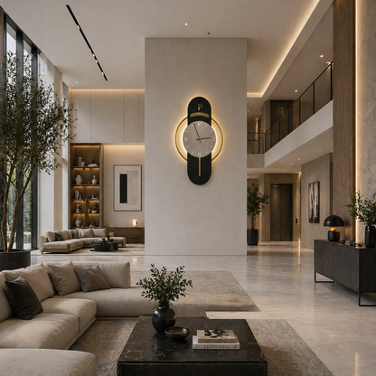 Decorative LED BIZZ wall lamp 58x36 cm Cold/Neutral/Warm Light Black Gold