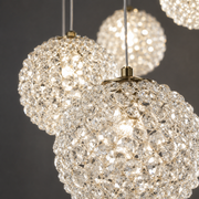 MILLE Crystal Chandelier, 18xG9, Diameter 60cm x Height 340cm, Crystal and Metal, Gold
