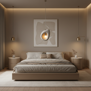 FOAMER Modern Chandelier, 34 cm, Suspended, 1 X E27, Grey, Metal and Foam, Adjustable Height