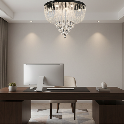 MAGE Crystal LED Chandelier Nobile, 22W, Warm/Neutral/Cold Light, Diameter 40cm, Shiny Chrome