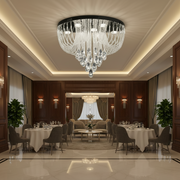 MAGE Crystal LED Chandelier Eleganza, 26W, Warm/Neutral/Cold Light, Diameter 50cm, Shiny Chrome