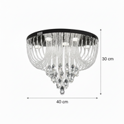 MAGE Crystal LED Chandelier Nobile, 22W, Warm/Neutral/Cold Light, Diameter 40cm, Shiny Chrome