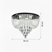MAGE Crystal LED Chandelier Eleganza, 26W, Warm/Neutral/Cold Light, Diameter 50cm, Shiny Chrome
