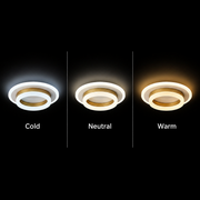 LED chandelier SOLENA ROTONDA 21W, Diameter 25cm, Cold/Warm/Neutral light, Golden White