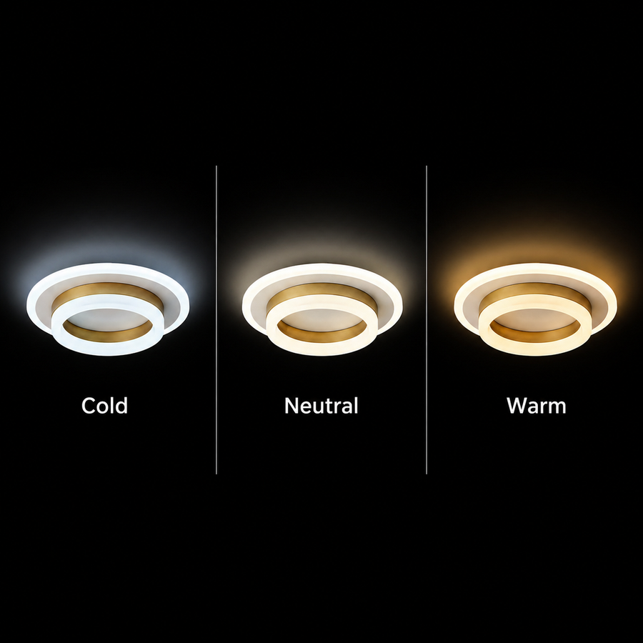 LED chandelier SOLENA ROTONDA 21W, Diameter 25cm, Cold/Warm/Neutral light, Golden White