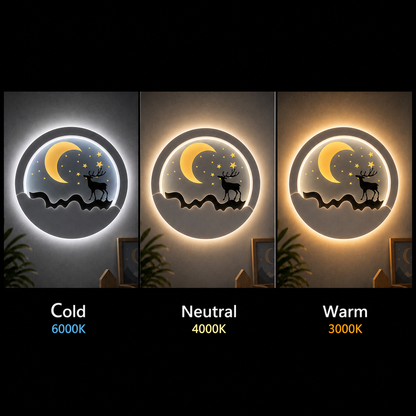 Aplica LED NOCTRA, 44W, Lumina Calda/Neutra/Rece, Negru