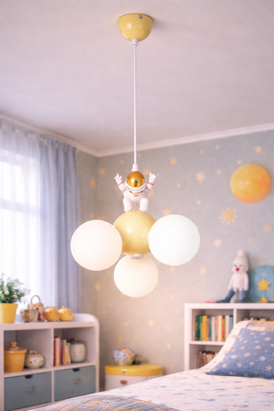 ASTRONAUT LED chandelier with remote control, 51W, Cold/Warm/Neutral light, White Blue