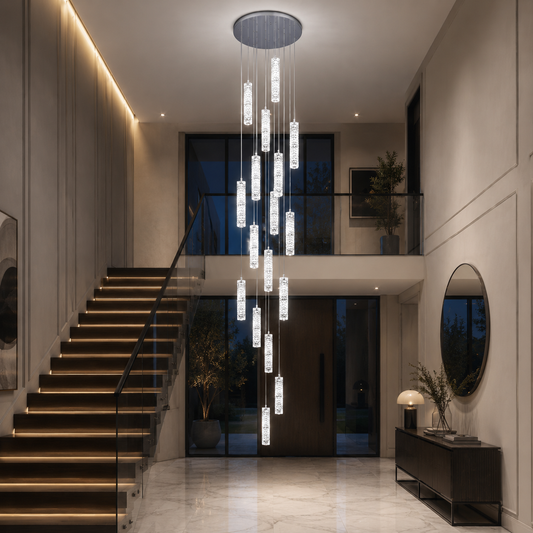 LED Crystal Chandelier 82W 3000K4000K6000K Amiri Diameter 40cm x Height 300cm
