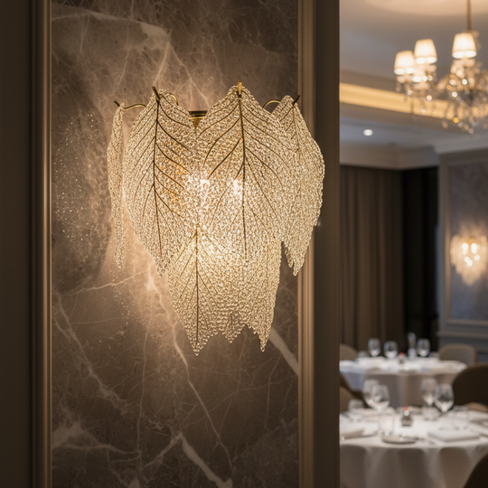 Crystal LACE wall lamp, 3xE14, Diameter 30 cm, Height 34 cm, Shiny Gold, Elegant Design Candelabra Cristal Default Title Alessandro Design