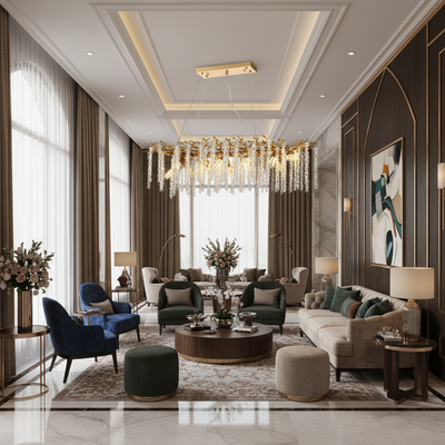 ARBUS Regalis Crystal Chandelier, 120x40cm, 12xE14, Gold, Metal and Crystal