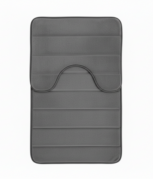 Set of 3 Bath Mats, 50x40 cm, Blue, Non-slip