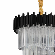 Crystal Chandelier CC110/600x1800, 28xE14, Diameter 60cm, Height 180cm, Chrome and Silver, Adjustable Height, Elegant Design