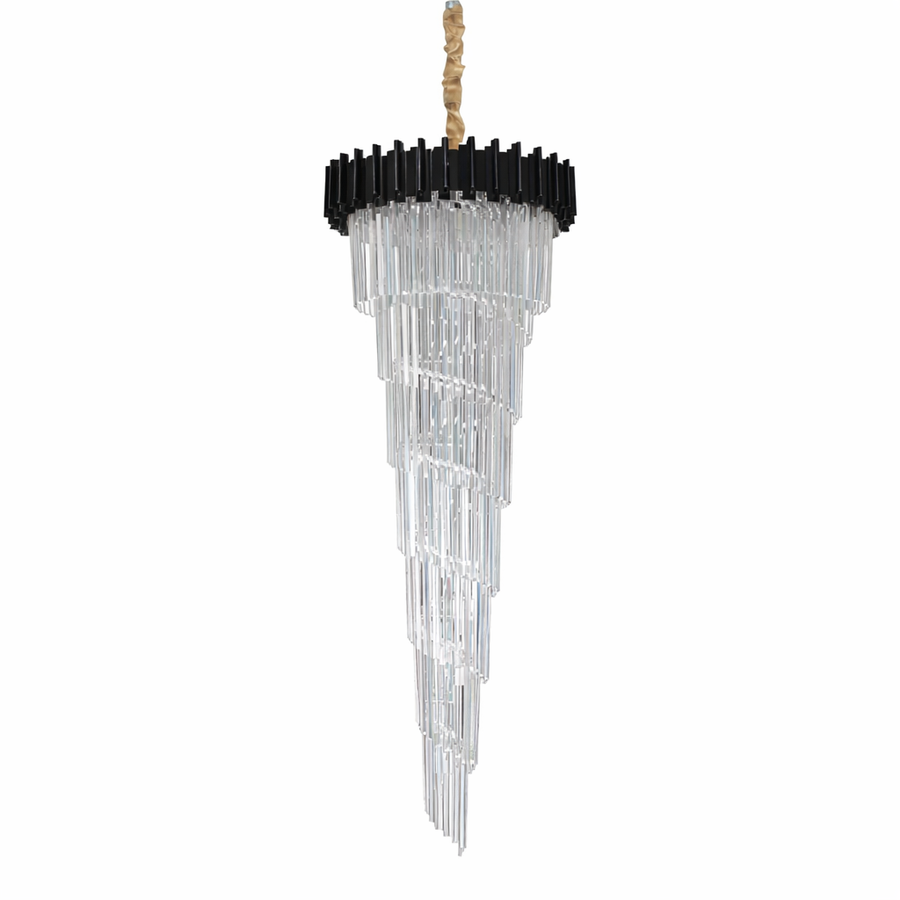 Crystal Chandelier CC110/600x1800, 28xE14, Diameter 60cm, Height 180cm, Chrome and Silver, Adjustable Height, Elegant Design