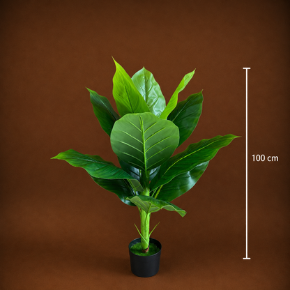 Decorațiune Bananier Musa, Plastic, 100 cm, Verde