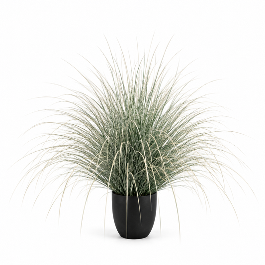 Artificial Fountain Type Grass Ornamental Plant, 110cm, Green and White, No Pot