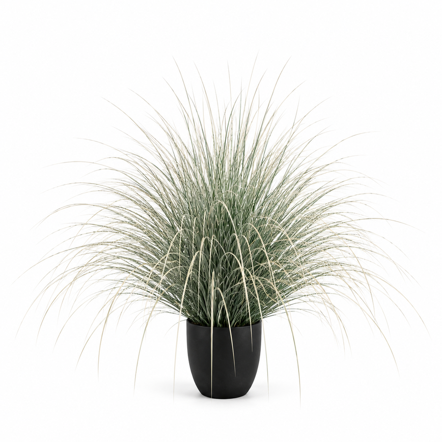 Artificial Fountain Type Grass Ornamental Plant, 110cm, Green and White, No Pot