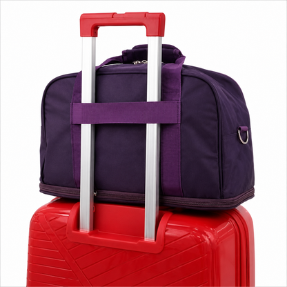 KHIVA Expandable Travel Bag, 40x20x25cm, Oxford, Purple