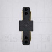 Rail connector SN203BK, 9x3.5x1.5cm, Plastic and Copper, Black